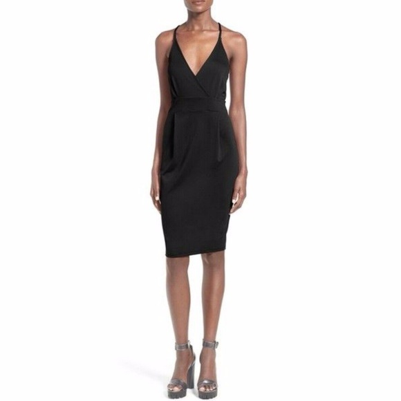 Leith Dresses & Skirts - Leith Nordstrom Black Wrap Criss Cross Dress Med